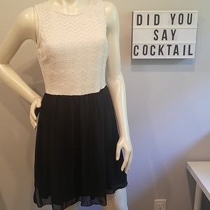 Black/White Sparkly Cocktail Dress